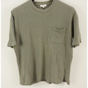 United Arrows Beauty & Youth Japan Men's Large Green Boxy Waffle Knit T-Shirt
